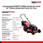 Cortacesped FORTE FLMB21 Ruedas fijas -Equipmaster