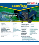 Ficha tecnica Biotrituradora Goodyear GYW1800WSS - Equipmaster