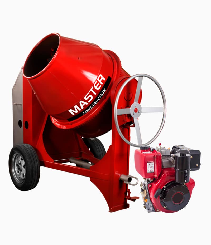 Mezcladora de Concreto 1.5 Bultos con Motor Diesel MASTER 10hp - Equipmaster Mezcladora de Concreto 1.5 Bultos con Motor Diesel MASTER 10hp - Equipmaster