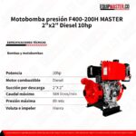 Motobomba presión F400-200H- Equipmaster