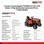 Tractor Cortacésped TLT42-17M TOYAMA - Equipmaster
