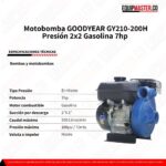 GY210-200H Motobomba GOODYEAR presion 2x2 - Equipmaster