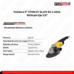 SL229-B3 Pulidora 9 STANLEY -Equipmaster