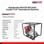 Motobomba MASTER MGCA4X4 - autocebante DCA 44 177F - Equipmaster