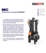 Bomba sumergible MCm20 50 220v Monofásica 2Hp- Equipmaster