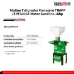 Molino forrajero JTRF600GF Motor Gasolina- Equipmaster