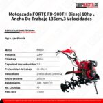 Motoazada FORTE FD-900TH Diesel 10hp -Equipmaster