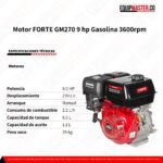 Motor FORTE GM270 Gasolina -Equipmaster
