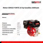 Motor GM420 FORTE 15 hp -Equipmaster