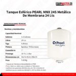 Tanque Esférico PEARL MNX 24S Metálico De Membrana 24 Lts - Imagen 3