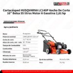 Cortacésped HUSQVARNA LC140P Gasolina -Equipmaster