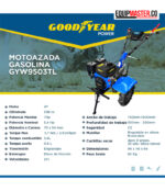 Ficha tecnica motoazada gyw9503tl 7hp transmision engranajes -Equipmaster