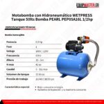 Motobomba con Hidroneumático PEP05A16L-50LTSH -Equipmaster