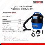 Aspiradora eléctrica VC0115P- Equipmaster