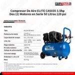Compresor De Aire ELITE CA5035 3.5hp -Equipmaster