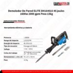 Demoledor De Pared ELITE DH164515 45 Joules- Equipmaster