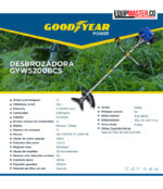 Ficha tecnica guadanadora a gasolina goodyear gyw5200bcs -Equipmaster