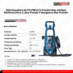 Hidrolavadora ELITE PW2275 - 2200psi -Equipmaster