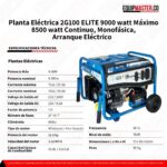 Planta Eléctrica 2G100 ELITE 9000 watt -Equipmaster