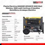 Planta Electrica AG6000E ADVANCE -Equipmaster