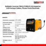 Soldador Inversor FW121 FURIUS 120 Amperios -Equipmaster
