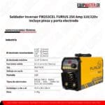 Soldador Inversor FW253CEL FURIUS - Equipmaster