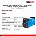Soldador Inversor SI6140DV ELITE 140 Amperios 110220v -Equipmaster