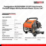 Fumigadora HUSQVARNA 321SP Estacionaria Portátil 500psi 4litros/Minuto Motor 25,4cc cm³ - Imagen 6