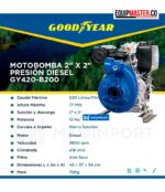 Motobomba 2x2 Presión GY420-B200 GOODYEAR Diesel _ Equipmaster