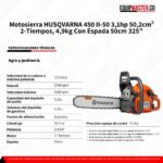 Motosierra HUSQVARNA 450 II-50- Equipmaster