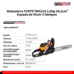Motosierra FORTE FM5218 - Equipmaster