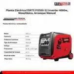 Planta Eléctrica FORTE FI3500-S2 Inverter 4000w -Equipmaster