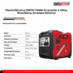 Planta Eléctrica FORTE FI5000-S2 Inverter 5.500w -Equipmaster