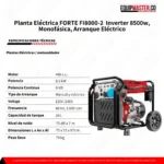 Planta electrica FORTE FI8000-2 - Equipmaster