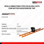 REGLA VIBRATORIA Tipo Escalera 5 Mts con Angulo Motor de 7hp GOODYEAR -Equipmaster