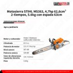 Motosierra Stihl MS 363-63 D -Equipmaster