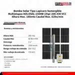 Bomba Solar Tipo Lapicero Sumergible KOLOS3-180-150-20 - Equipmaster