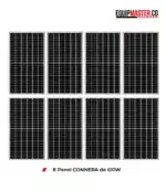 BOMBA Solar Tipo LAPICERO Sumergible Multietapas KOLOSAL 2,200W (3hp) KOL4-110-220-MP Altura Max. 110mts Caudal Max. 200lts/min, INCLUYE CONTROLADOR + OCHO PANELES 610W - Imagen 3