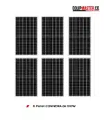 BOMBA Solar Tipo LAPICERO Sumergible Multietapas KOLOSAL 1500W (2hp) KOLOS3-180-150-20 Altura Max. 180mts Caudal Max. 62lts/min, INCLUYE CONTROLADOR + SEIS PANELES 610W - Imagen 3