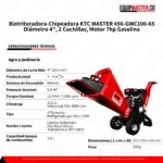 Biotrituradora-Chipeadora KTC MASTER 456-GWC100-65 -Equipmaster
