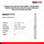Bomba Tipo Lapicero Multietapas SHIMGE 10259 (110v 1F) - Equipmaster