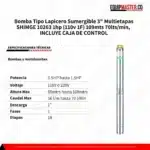 Bomba Tipo Lapicero SHIMGE 10263 1hp (110v 1F) - Equipmaster