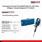 Demoledor Pared Y Piso BOSCH GSH 14 C -110v -Equipmaster