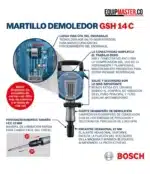 Martillo Demoledor BOSCH GSH 14 C -Equipmaster