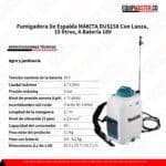 Fumigadora con lanza MAKITA DUS158 - Equipmaster