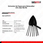 Extractor de papas para motocultor KTC 438-TM-PD -Equipmaster