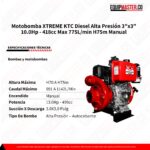 Motobomba XTREME KTC Diesel Alta Presión -Equipmaster