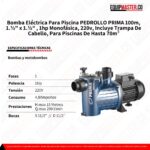 Bomba Eléctrica Para Piscina PEDROLLO PRIMA 100m -Equipmaster