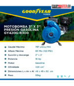 Motobomba Gasolina GY420G-B300 GOODYEAR 15hp -Equipmaster