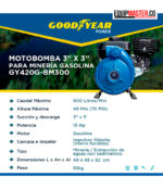 Motobomba Gasolina GY420G-BM300 GOODYEAR 15hp Para Minería - Equipmaster